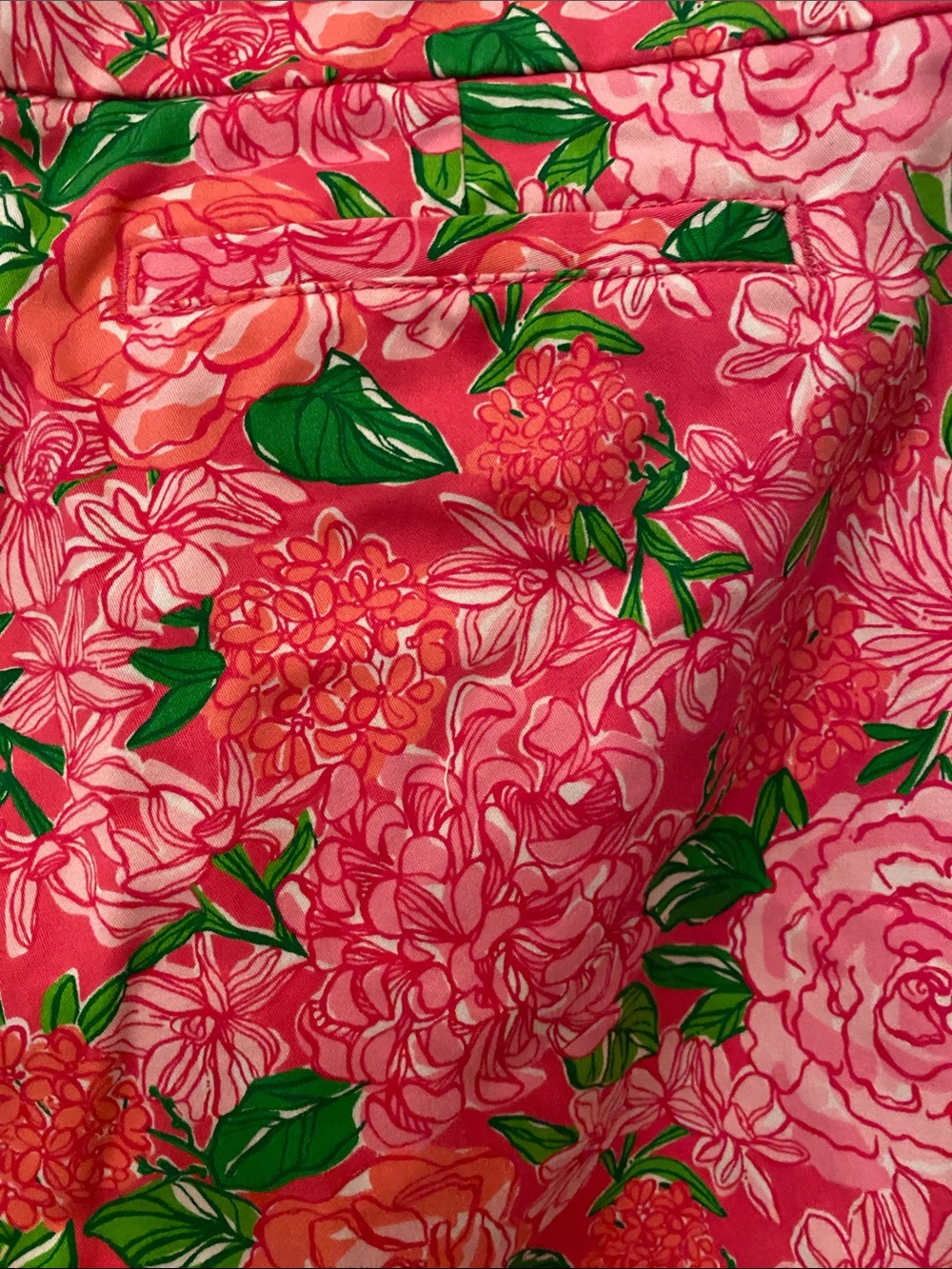 Lilly Pulitzer Pink Floral Cropped Pull-On Pants - Picture 6 of 11